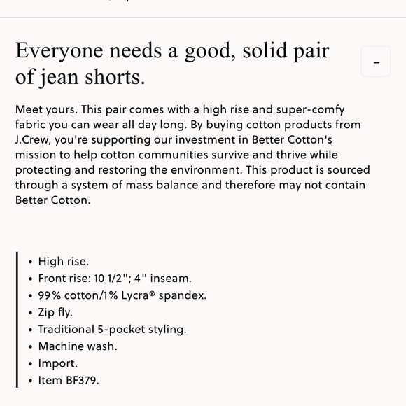 J.CREW HIGH RISE DENIM SHORTA - 31 - Picture 8 of 8